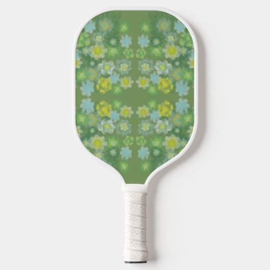 Raquette De Pickleball Floral Abstrait sel Aquarelle Peinture Motif (Recto)