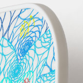 Raquette De Pickleball Floral coloré (Détail gauche)