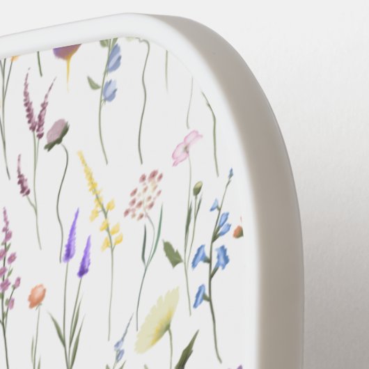 Raquette De Pickleball Floral Elegant Wildflowers Botanical Pattern (Détail gauche)