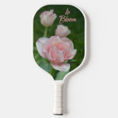Raquette De Pickleball Floral Mon temps pour fleurir Pastel Tulips roses (Verso)