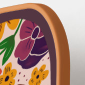 Raquette De Pickleball Floral Pattern Monogram Pickleball Paddle (Détail gauche)