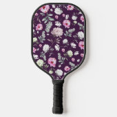 Raquette De Pickleball Floral pourpre (Verso)
