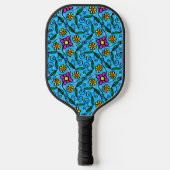 Raquette de pickleball florale abstraite (Recto)