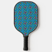 Raquette de pickleball florale abstraite (Verso)