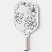 Raquette de pickleball florale rose (Verso)
