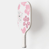 Raquette de pickleball florale rose (Gauche)