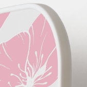 Raquette de pickleball florale rose (Détail gauche)