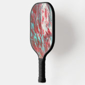 Raquette De Pickleball Fluide Art Abstrait de Vert Rouge Blanc (Gauche)