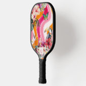 Raquette De Pickleball Flux dynamique | Funky Retro Tropical Monogramme (Gauche)