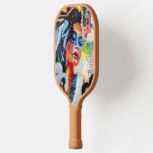 Raquette De Pickleball Foi Monogramme initial Flore rouge (Gauche)