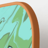 Raquette De Pickleball Fond Abstrait Marbré avec Vagues (Détail gauche)