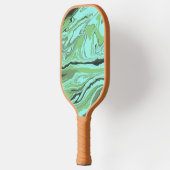 Raquette De Pickleball Fond Abstrait Marbré avec Vagues (Gauche)