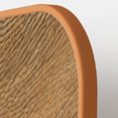 Raquette De Pickleball Fond en cuir couleur chameau (Détail gauche)