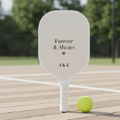 Raquette De Pickleball Forever & Always Custom Initials Romantic Pickleba
