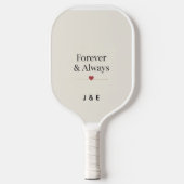 Raquette De Pickleball Forever & Always Custom Initials Romantic Pickleba (Recto)