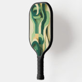 Raquette De Pickleball Formes courbes vertes et beiges (Gauche)