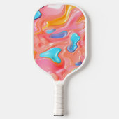 Raquette De Pickleball Formes de fluides psychédéliques en plastique (Verso)