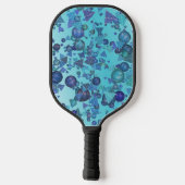 Raquette De Pickleball Formes géométriques modernes avec monogramme en bl (Verso)