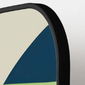 Raquette De Pickleball Formes ondulées vertes et bleues (Détail gauche)