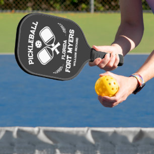 Raquette De Pickleball Fort Myers Floride US Black and White Custom