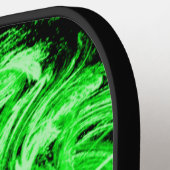 Raquette De Pickleball Fractale de fumée verte (Détail gauche)