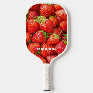Raquette De Pickleball Fraises de nom personnalisé