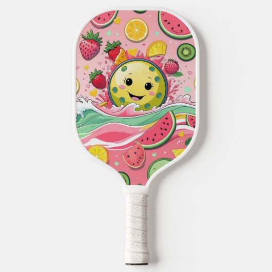 Raquette De Pickleball Fruit Pickleball Party - Cute Kawaii Paddle avec S (Recto)