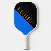 Raquette De Pickleball Fun Black Orange Bleu Diagonal Pickleball Slant (Recto)