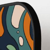 Raquette De Pickleball Fun Bold Psychedell Swirl Motif Personnalisé (Détail gauche)