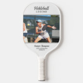Raquette De Pickleball Fun Custom Text and Photo White Personnalisé (Recto)