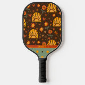 Raquette De Pickleball Fun Sunshine Personnalisé, Inspirivée Rétro Modern (Recto)