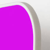 Raquette De Pickleball Fun Vivid Tropical Rose Courbes Noir Fancy Script (Détail gauche)