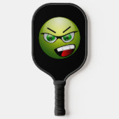 Raquette De Pickleball Funky Angry Face Vert Noir (Recto)