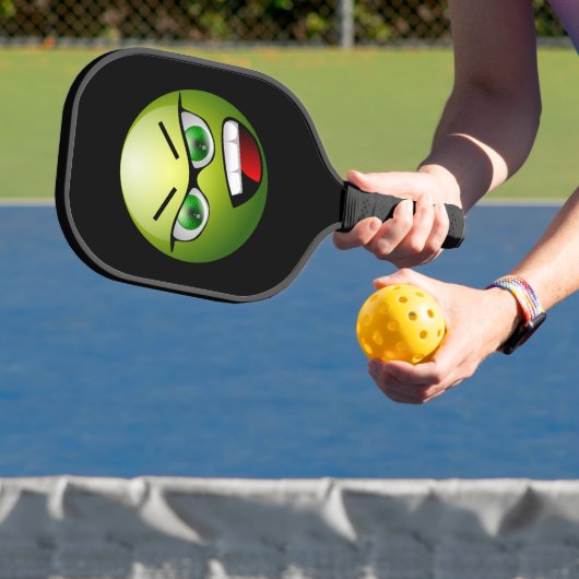 Raquette De Pickleball Funky Angry Face Vert Noir (Insitu)