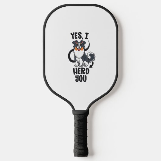 Raquette De Pickleball Funky Australian Shepherd Maman Cadeaux Aussie Oui (Recto)