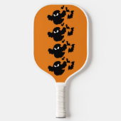 Raquette De Pickleball Funky Halloween chauve-souris Éffrayante Black Gho (Recto)