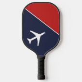 Raquette De Pickleball Funky White Plane Avion Pilote (Recto)