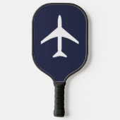 Raquette De Pickleball Funky White Plane Avion Pilote (Verso)