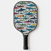 Raquette De Pickleball Funny Cool Shark Imprimer Abstrait (Recto)