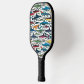 Raquette De Pickleball Funny Cool Shark Imprimer Abstrait (Gauche)