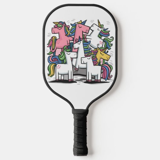 Raquette De Pickleball Funny Cool Unicorn Art Abstrait (Recto)