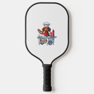 Raquette De Pickleball Funny Dachshund Chien Weenie Saucisse Hotdog Sandw