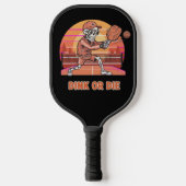 Raquette De Pickleball Funny Dink or Die Pickleball Skeleton Retro Player (Recto)