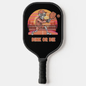 Raquette De Pickleball Funny Dink or Die Pickleball Skeleton Retro Player (Verso)