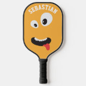 Raquette De Pickleball Funny Face Novelty Nom personnalisé (Recto)