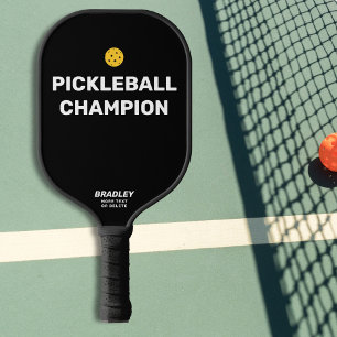 Raquette De Pickleball Funny Pickleball Champion Nom du texte personnalis