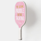 Raquette De Pickleball Funny Pickleball Pink White Gold Paddle (Gauche)