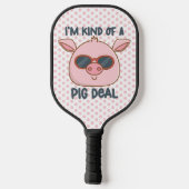 Raquette De Pickleball Funny Pig Pun (Verso)