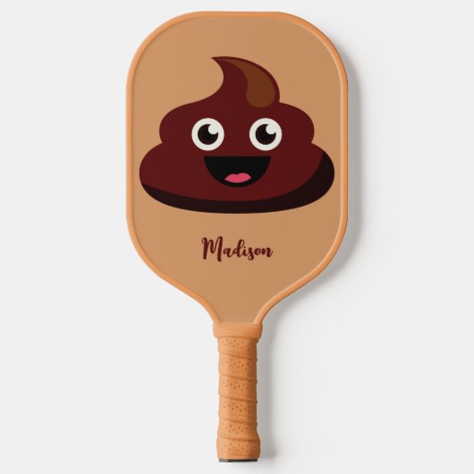 Raquette De Pickleball Funny Poop nom personnalisé (Recto)