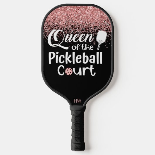 Raquette De Pickleball Funny Queen Parties scintillant rose (Recto)